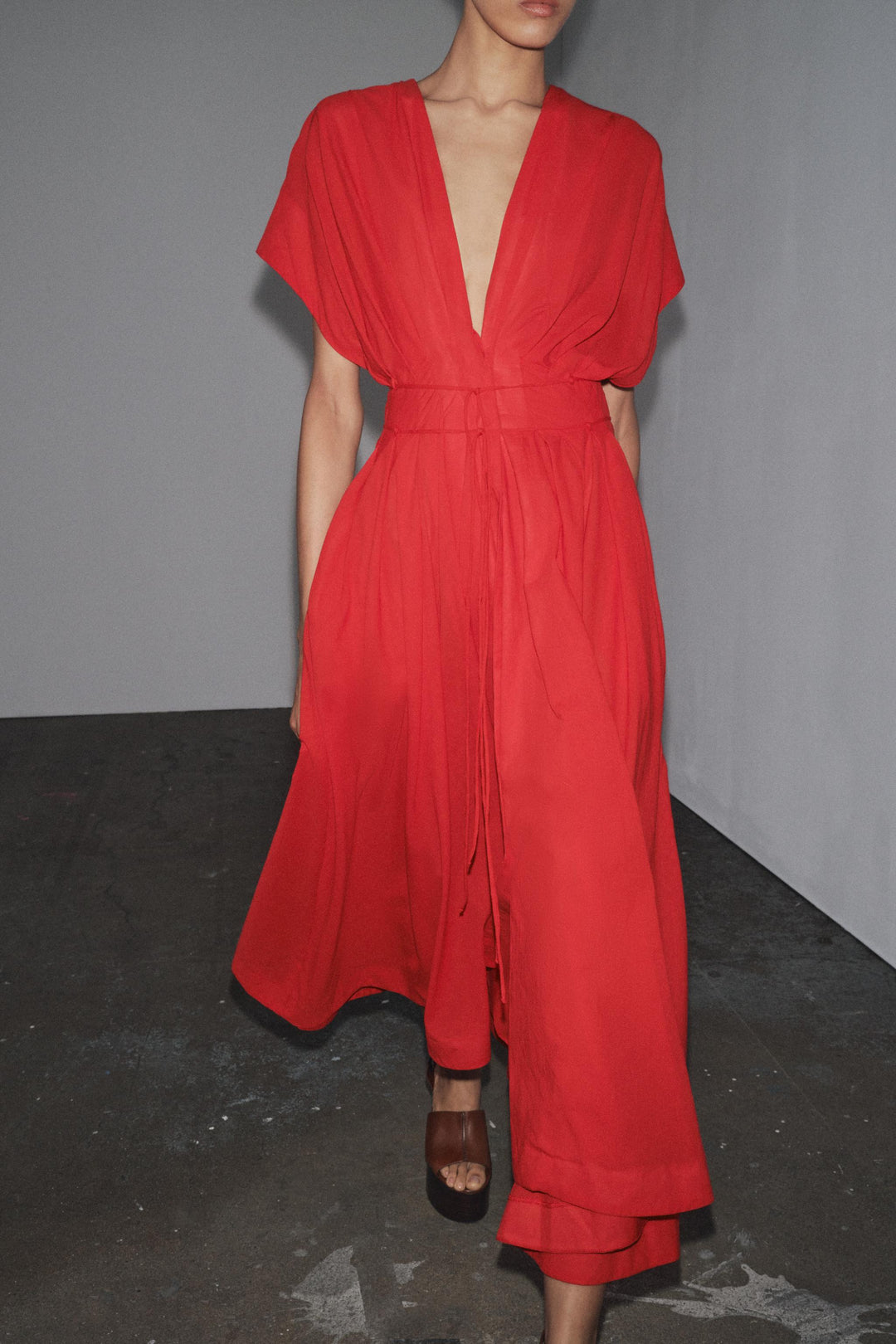 Freya – Rochie Midi de Damă Elegantă din Bumbac cu Croi Lejer