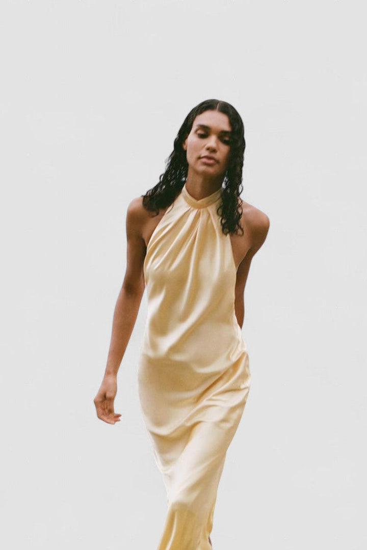 Liora – Rochie Midi de Damă Elegantă cu Spate Deschis