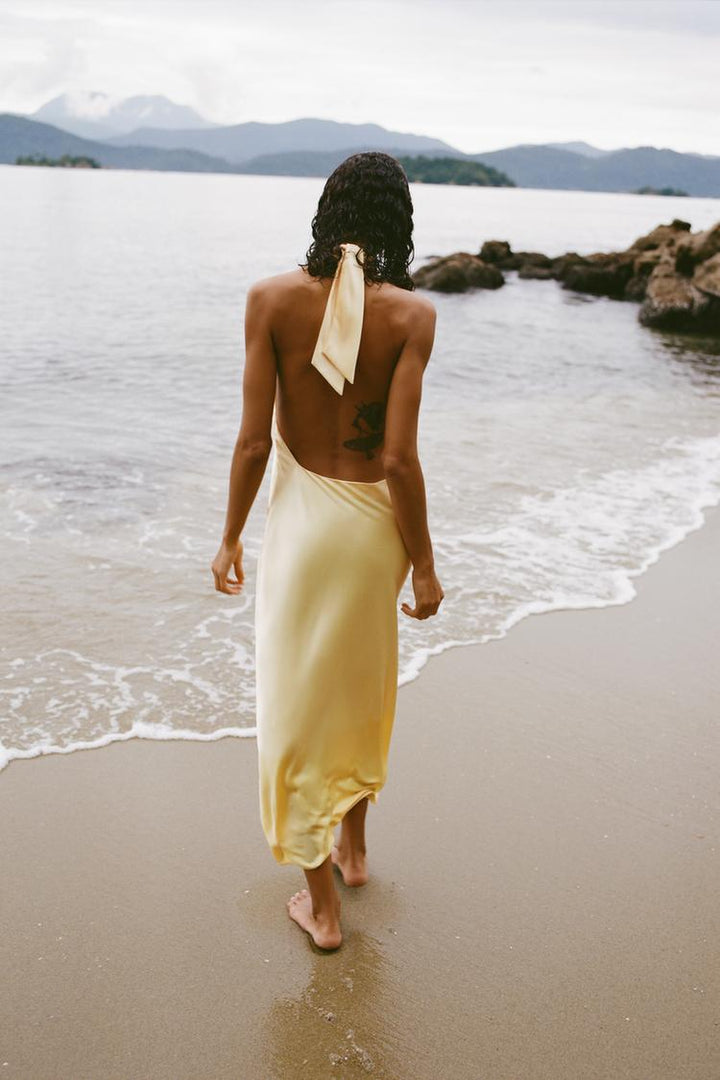 Liora – Rochie Midi de Damă Elegantă cu Spate Deschis