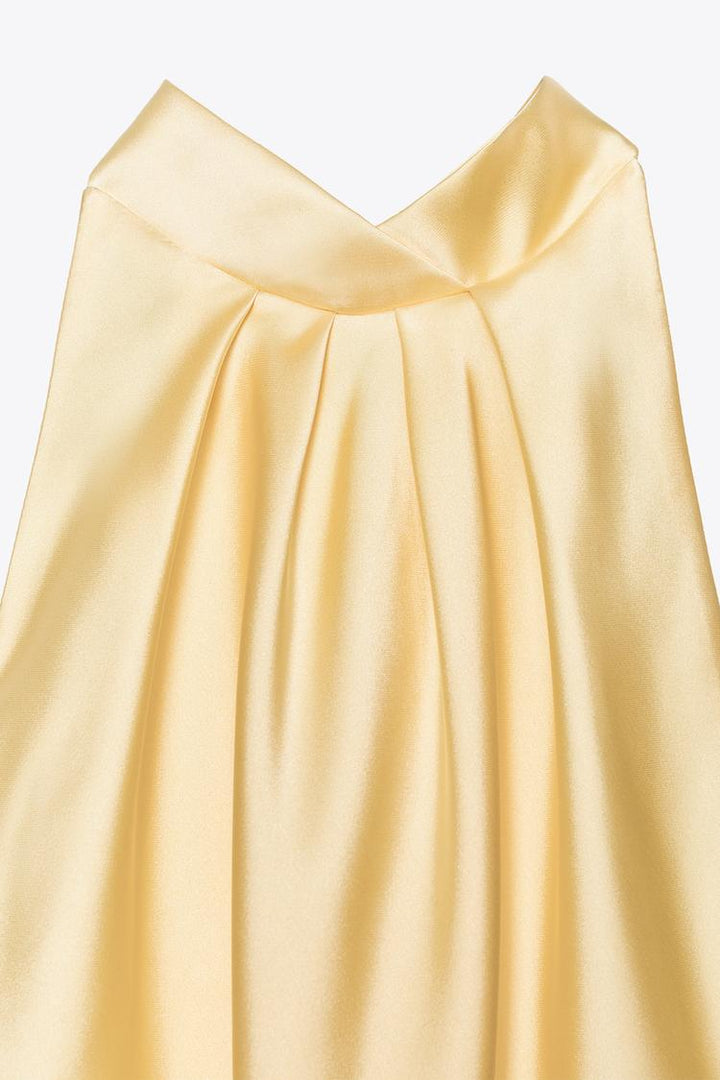 Liora – Rochie Midi de Damă Elegantă cu Spate Deschis