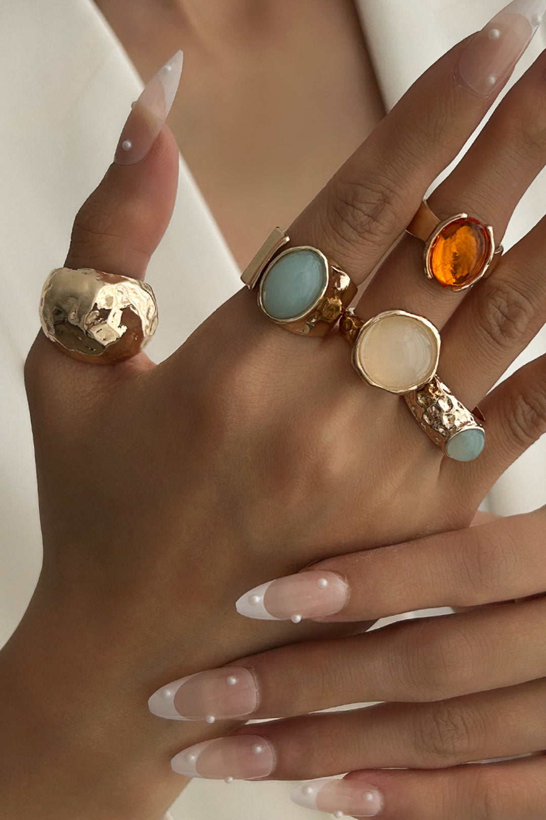 Eliza – Set de inele cu detalii colorate