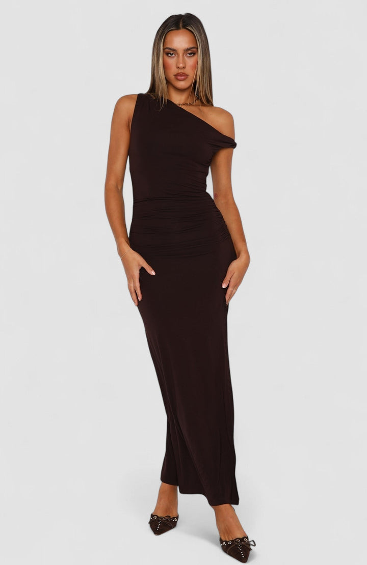 Jade – Rochie de Damă Maxi Elegantă cu Fante Asimetrice