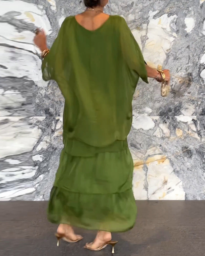 Morgan – Rochie Maxi de Damă Elegantă Stratificată