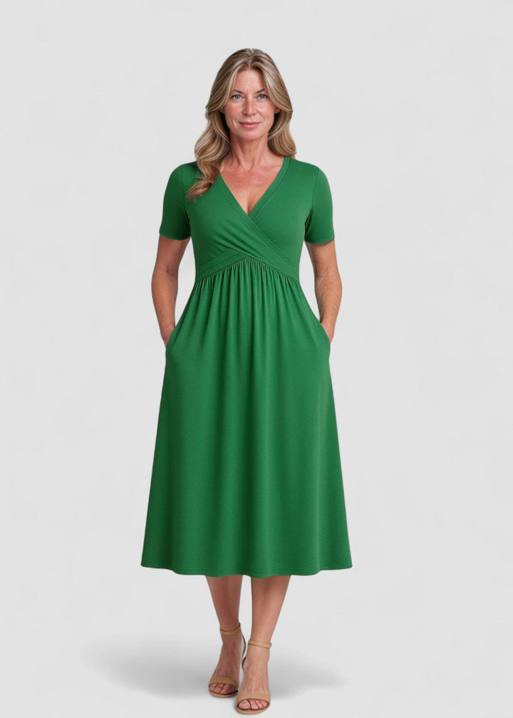 Corazon™ | Rochie midi cu decolteu în formă de V