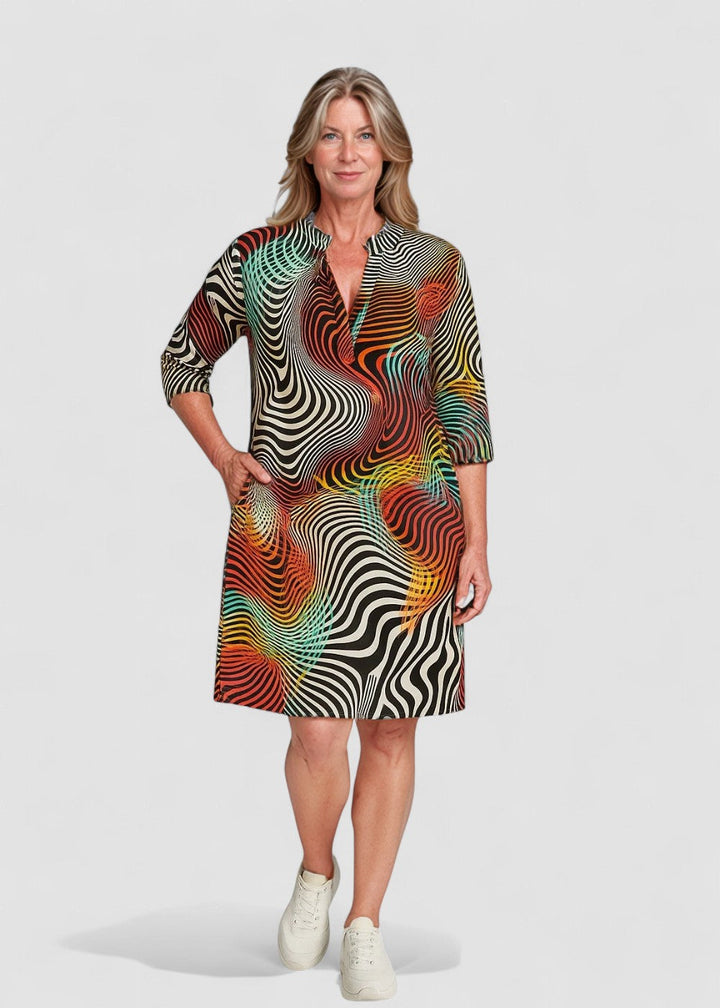 Sonya™ | Rochie cu iluzie optică și croi T-shirt