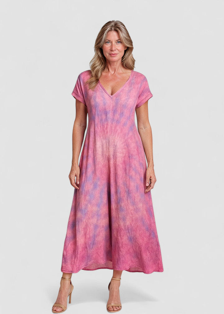 Elsie™ | Rochie Vaporoasă Batik-Maxikleid