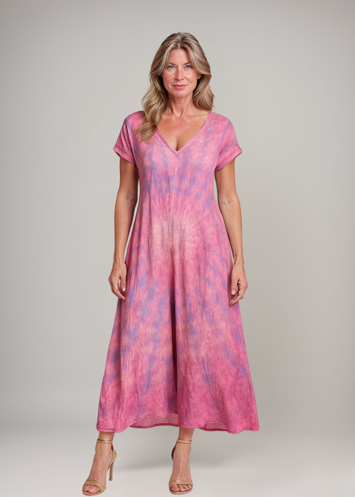 Elsie™ | Rochie Vaporoasă Batik-Maxikleid