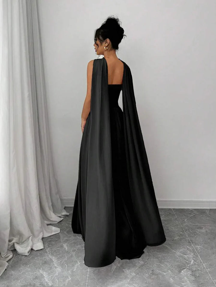 Alessia – Rochie de Damă Maxi Elegantă Sculptată Fără Bretele