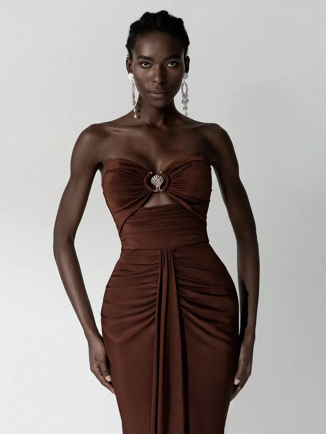 Lenora – Rochie Maxie Elegantă Slim Fit fără Mâneci pentru Petrecere