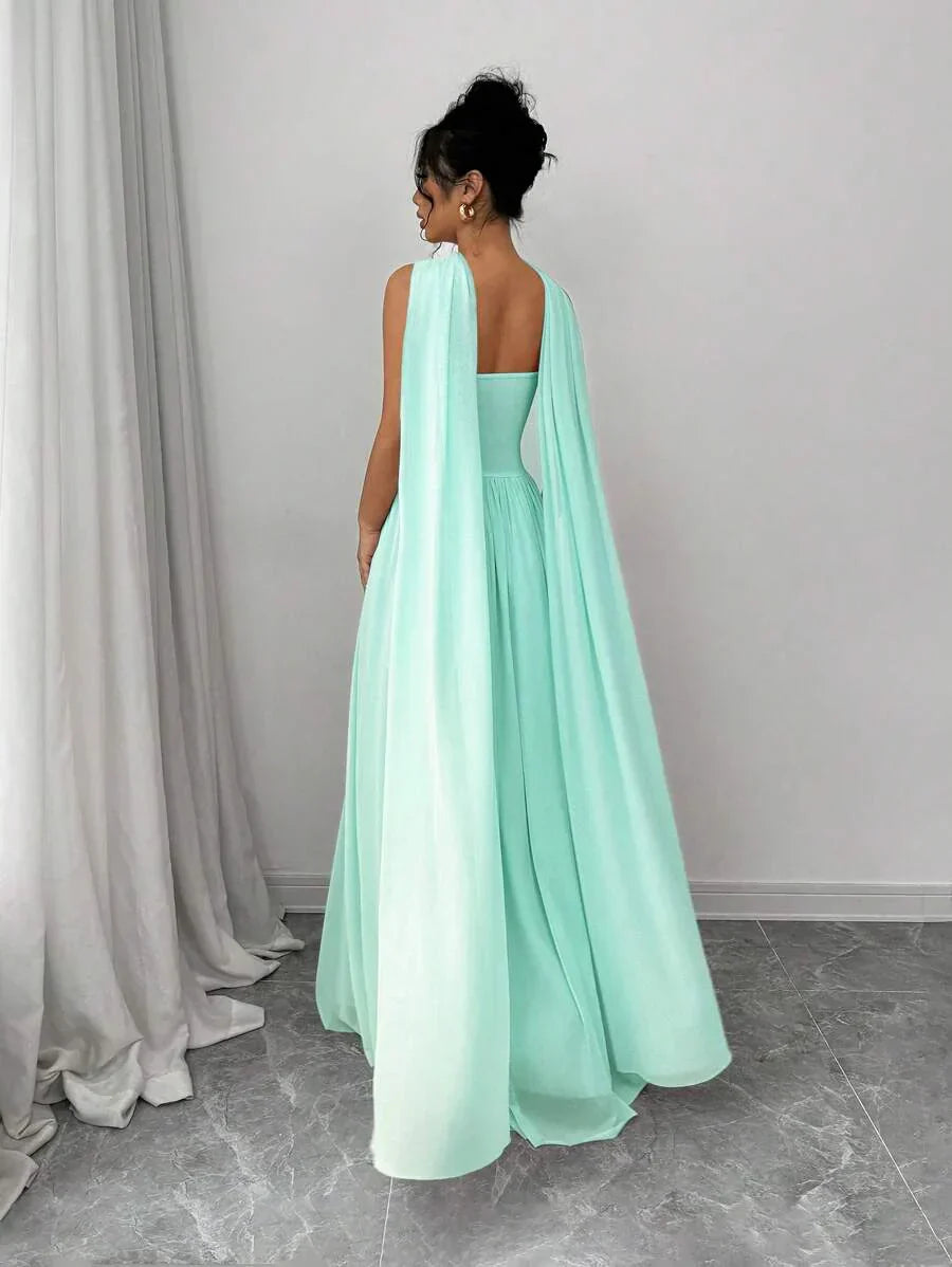 Alessia – Rochie de Damă Maxi Elegantă Sculptată Fără Bretele