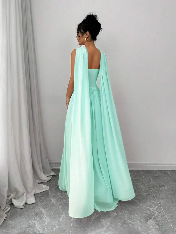 Alessia – Rochie de Damă Maxi Elegantă Sculptată Fără Bretele