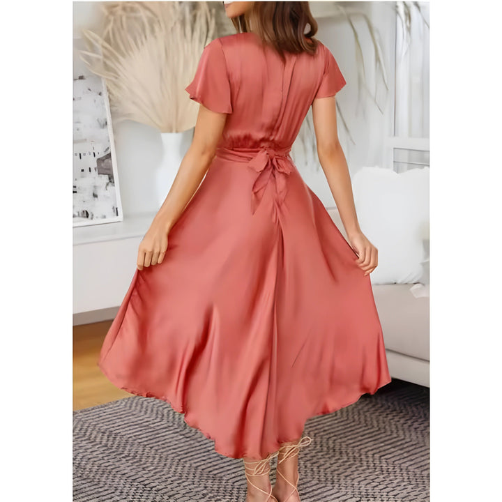 Elina™ | Rochie midi cu detaliu sub formă de nod