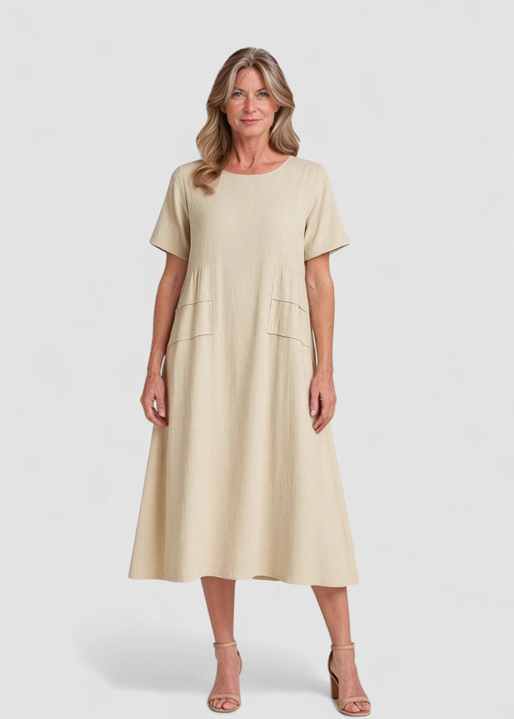 Maliyah™ | Rochie midi lejeră cu buzunare