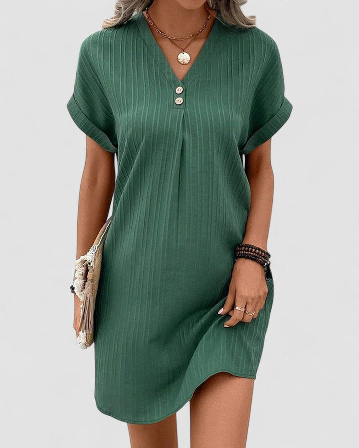 Christine – Rochie de Damă Elegantă Midi cu Decolteu în V