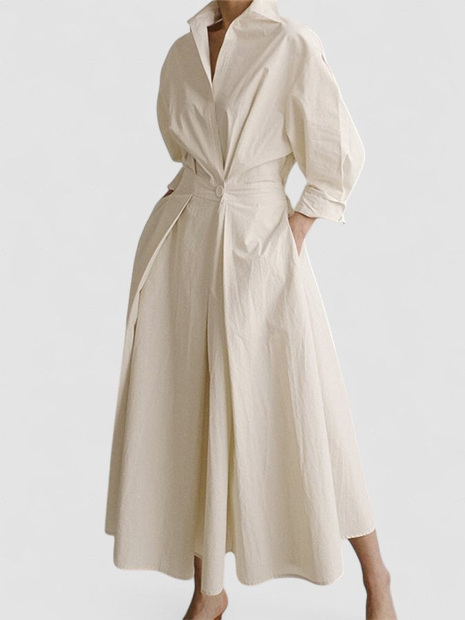 Clémence – Rochie de Damă Lungă Elegantă Fluidă din Material Ușor