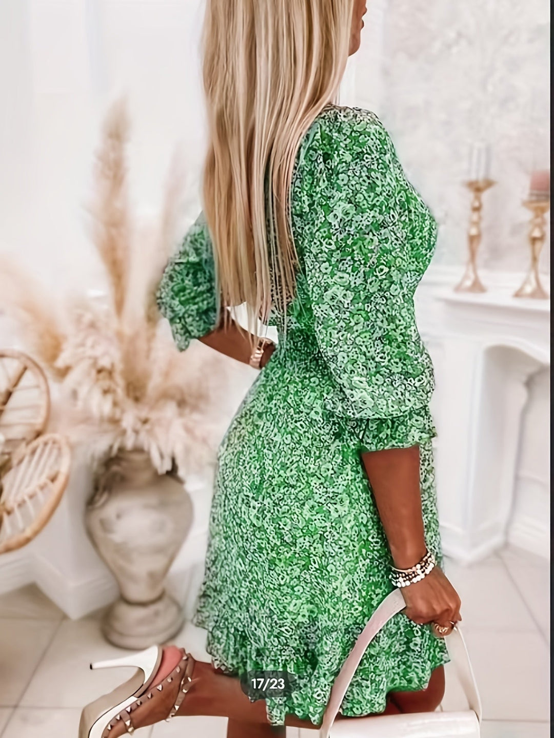 Alina – Rochie de Damă cu Volane la Mâneci Elegantă și Feminina