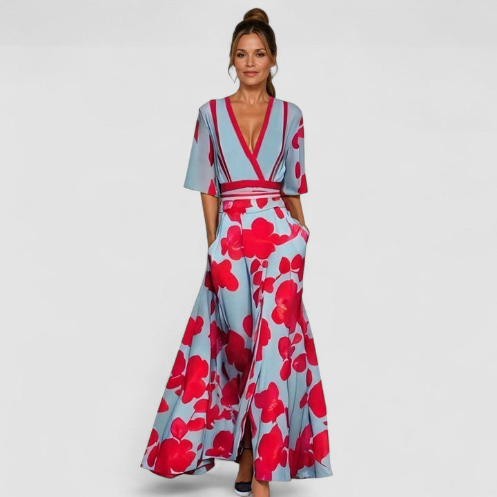 Amara – Rochie de Damă Florală Lungă Elegantă și Atemporală