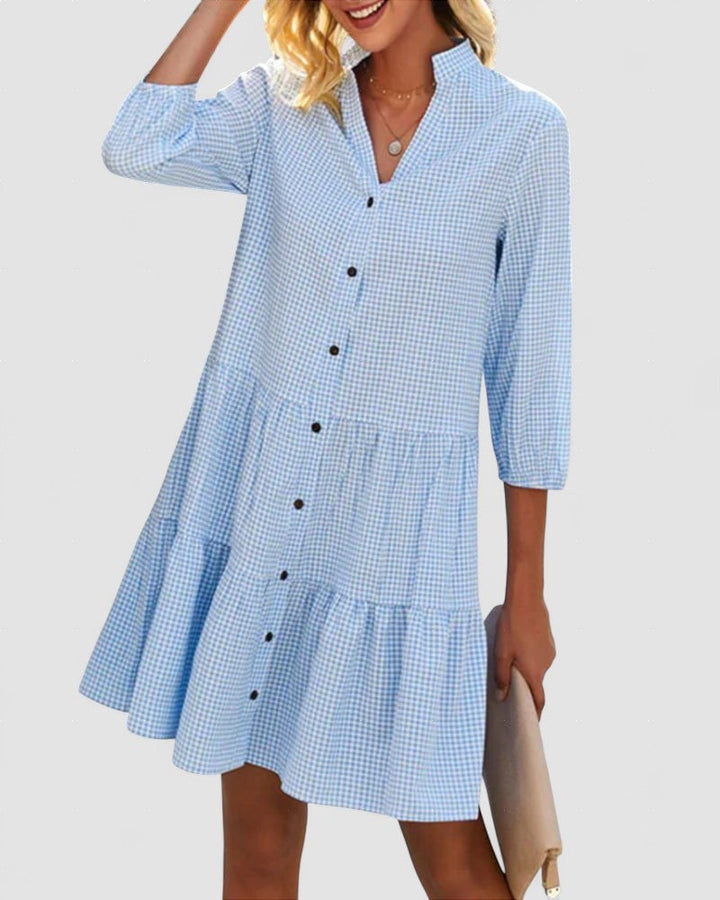 Nora – Rochie de Damă Midi Elegantă cu Croi Feminin