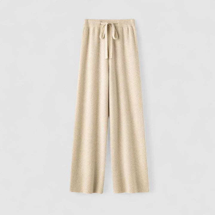 Pantaloni cu Talie Înaltă și Picior Larg