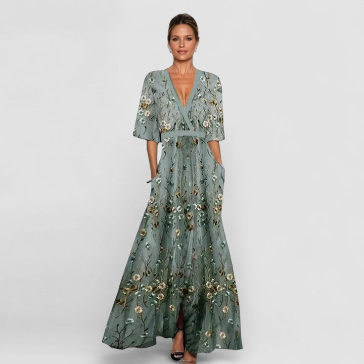 Sofia – Rochie de Damă Elegantă cu Decolteu în V