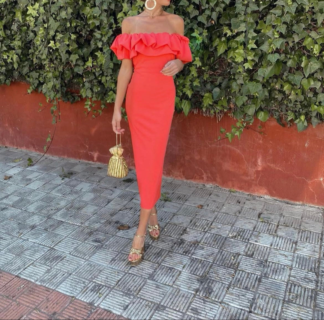 Lorena™ | Rochie bodycon fără umeri