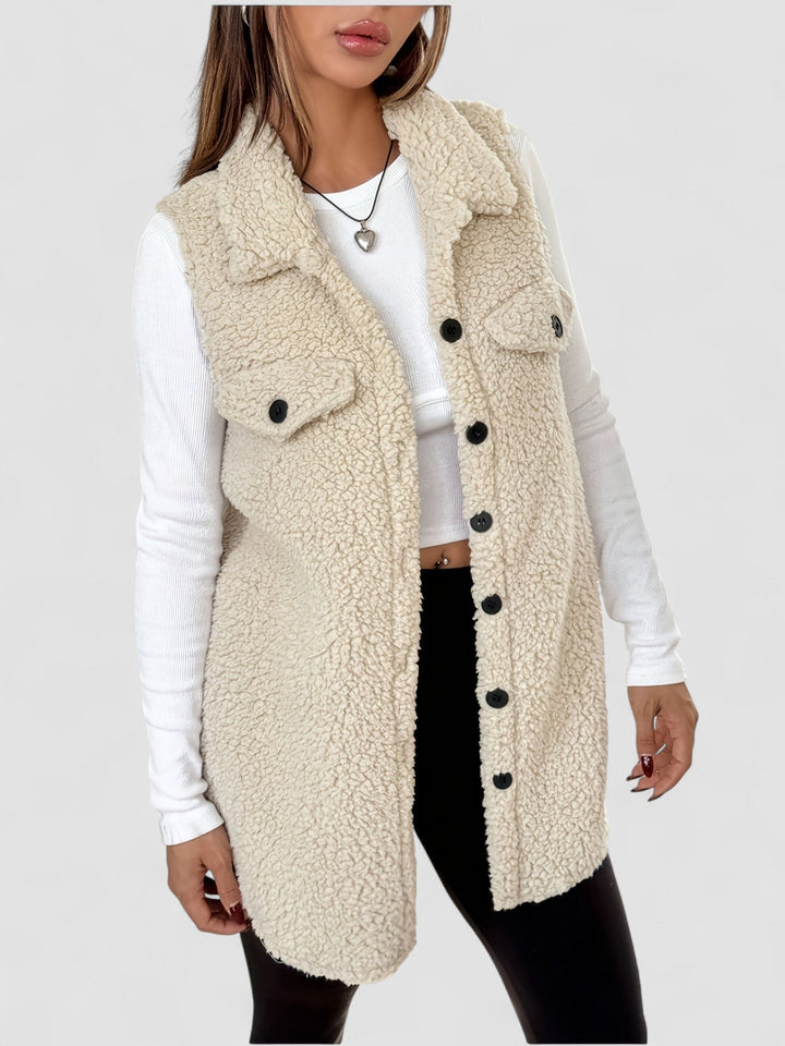 AURA | Vestă Elegantă din Lână Fără Mâneci