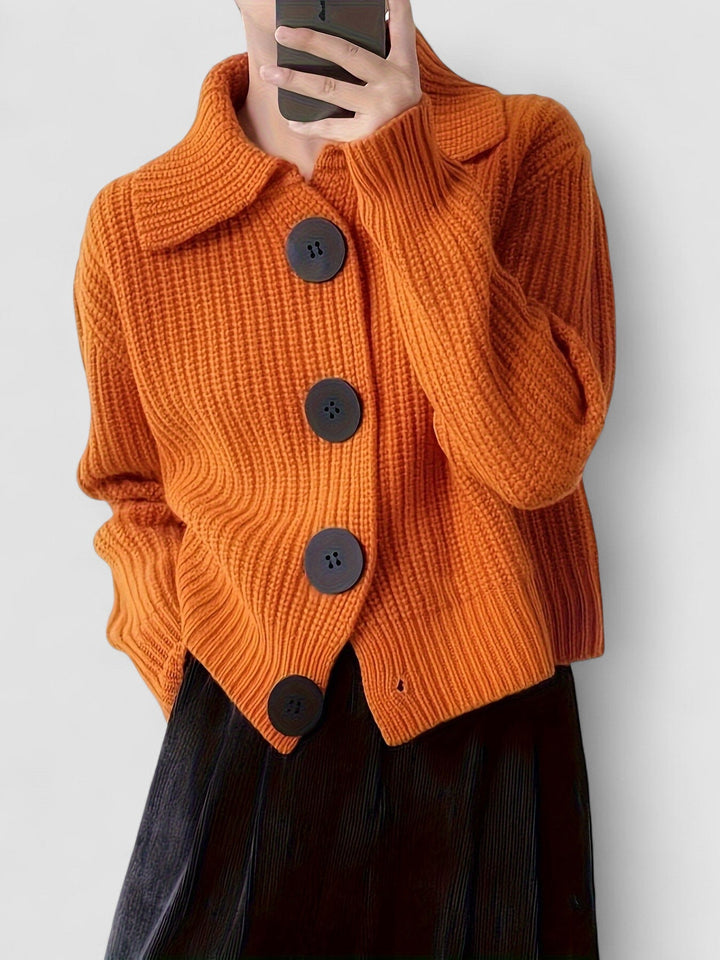 FIONA – PULOVER TRICOTAT CU BUTOANE DECLARATIVE