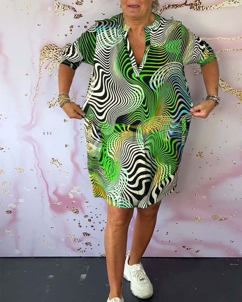 Sonya™ | Rochie cu iluzie optică și croi T-shirt