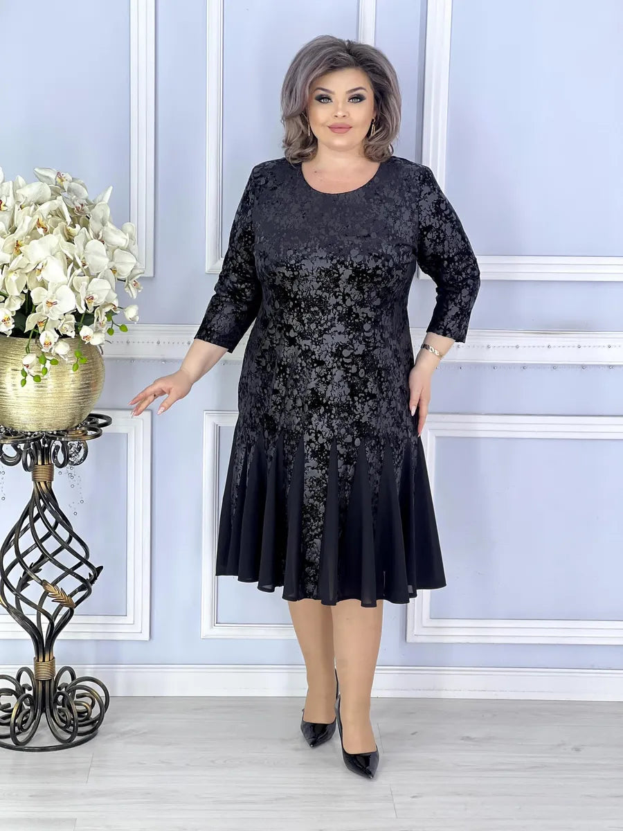 Marie – Rochie de Damă Midi Elegantă cu Croială Clasică