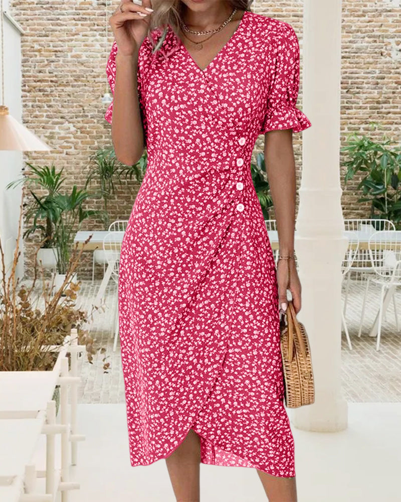 Sophie – Rochie de Damă Elegantă cu Mâneci Scurte