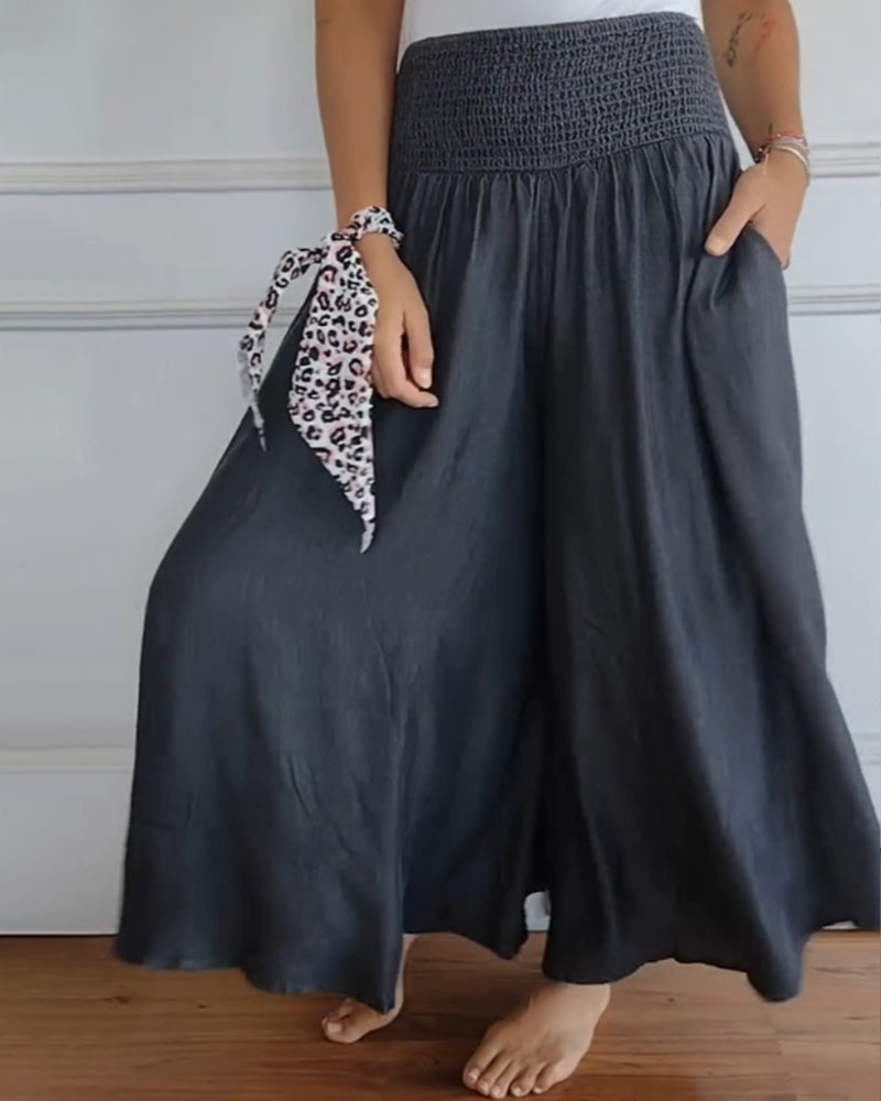 EMILIA – PANTALONI LARGI CONFORTABILI
