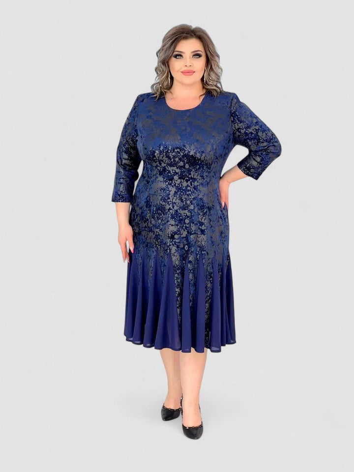 Marie – Rochie de Damă Midi Elegantă cu Croială Clasică