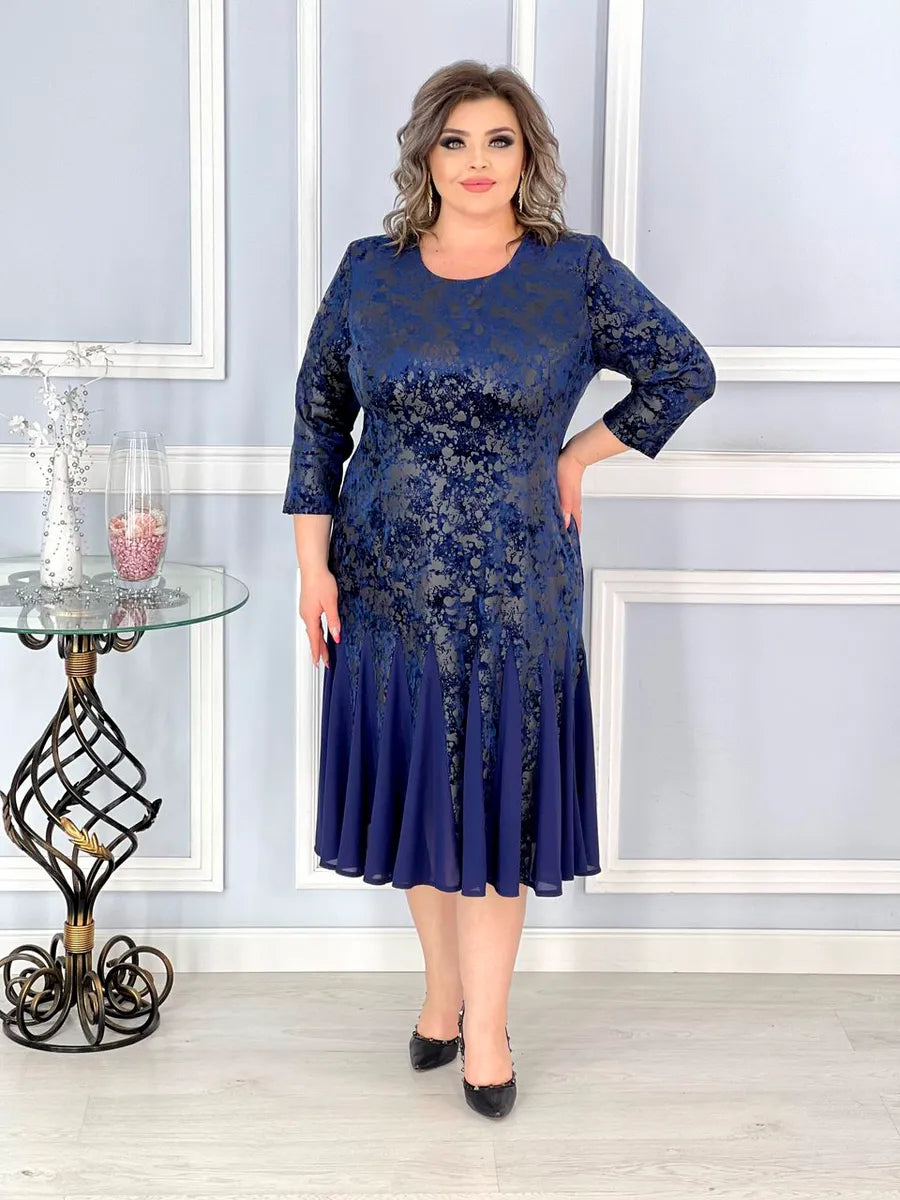 Marie – Rochie de Damă Midi Elegantă cu Croială Clasică