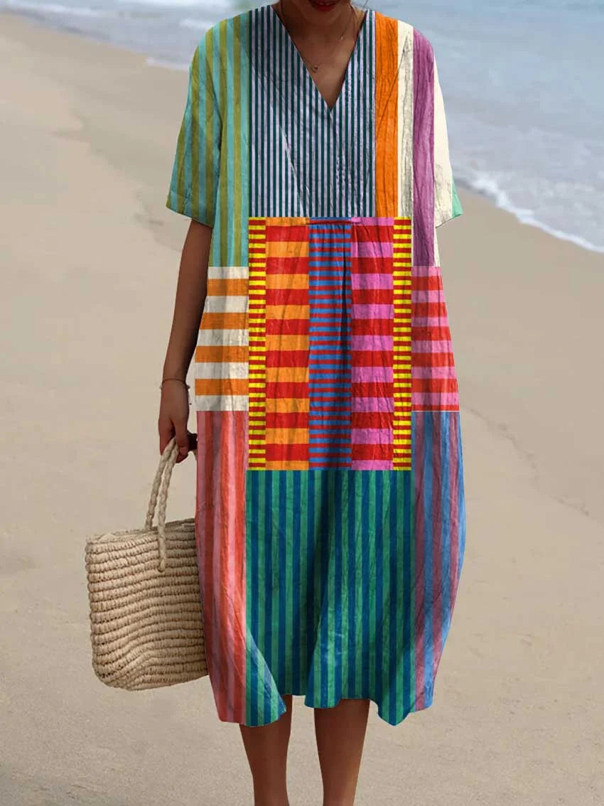 Chelo - Rochie Vintage cu Model Artistic