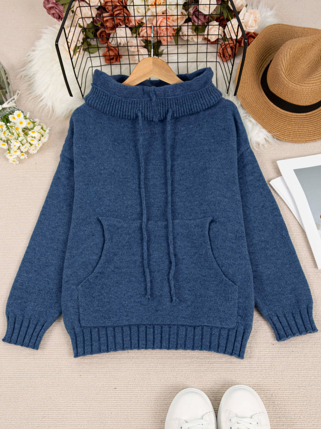 ZELINA | Pulover cu Mâneci Lungi și Buzunar