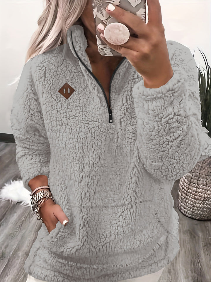 NOREEN | Pulover Teddy cu Fermuar