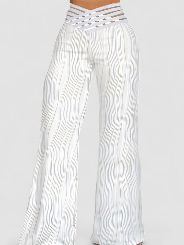 Emma | Pantaloni cu Talie Înaltă și Încrucișare