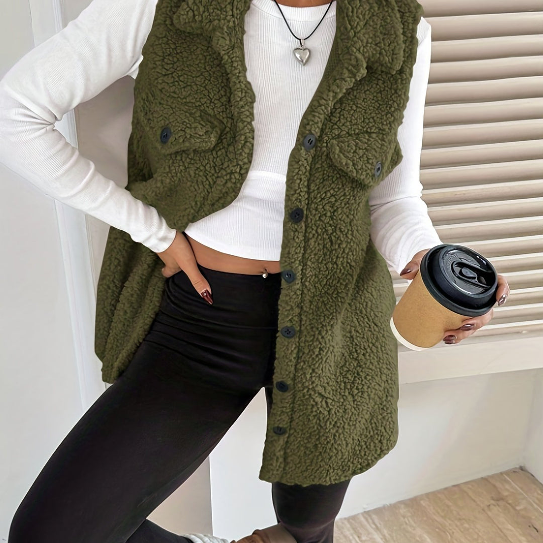 AURA | Vestă Elegantă din Lână Fără Mâneci