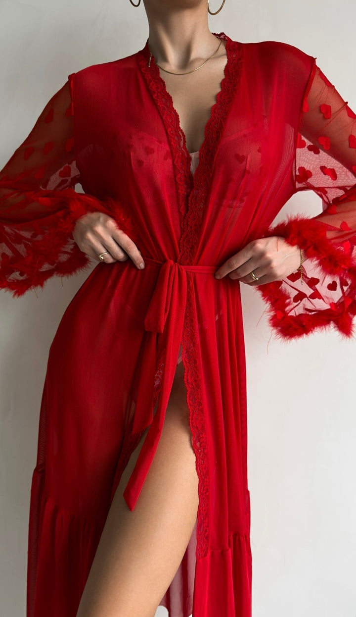 Keira™ | Kimono din Dantelă Transparentă