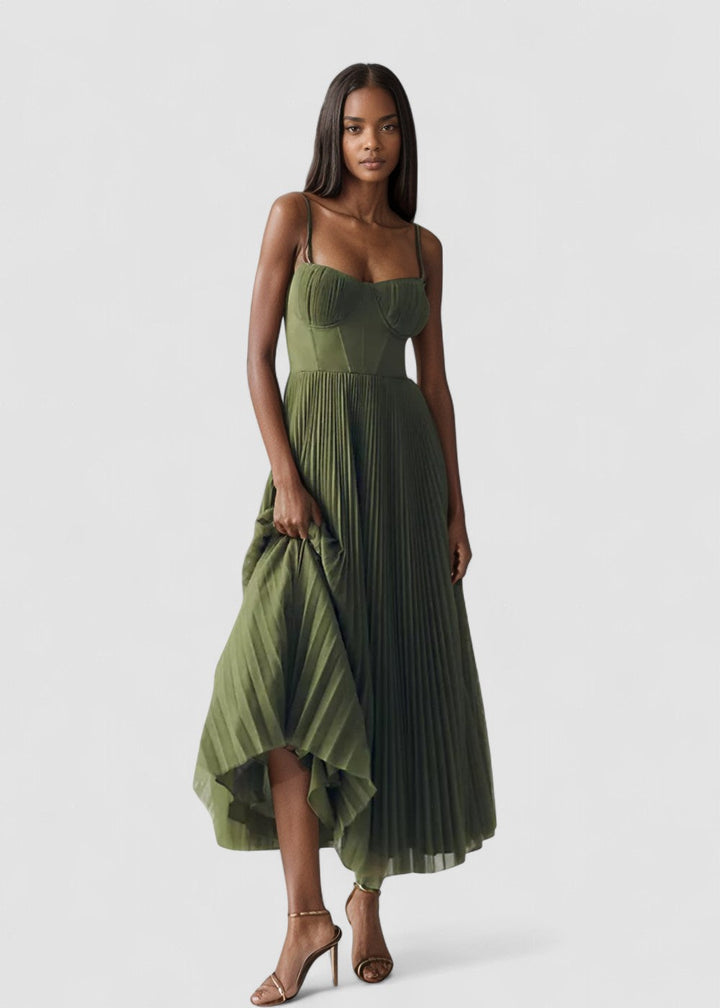 Elara – Rochie Damă Tul cu Corset Plisat Elegantă de Ocazie