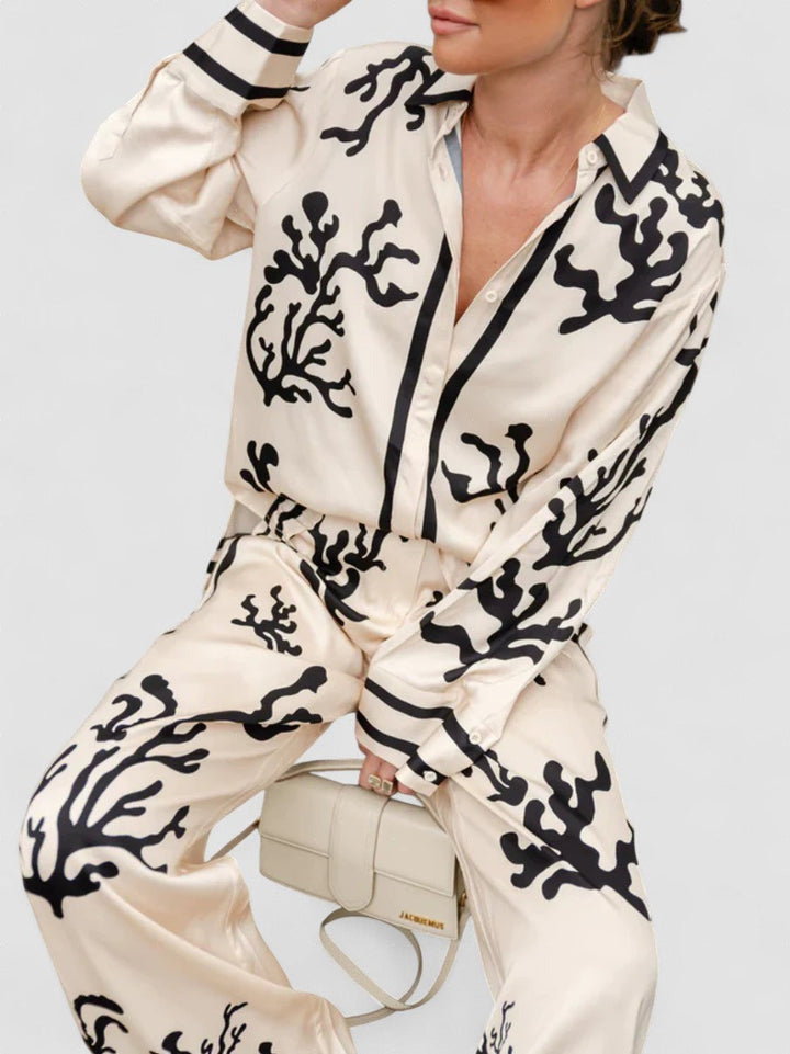 Emma | Set de pijamale din mătase elegant