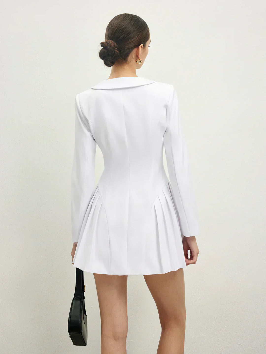 Rochie Corset Plisată cu Rever