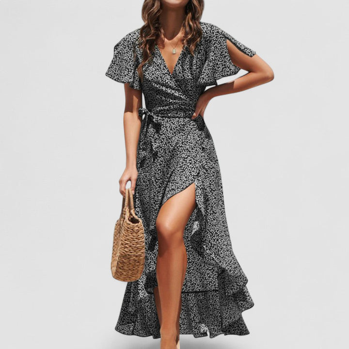 Liva – Rochie de Damă Wikkel Elegantă și Vaporoasă