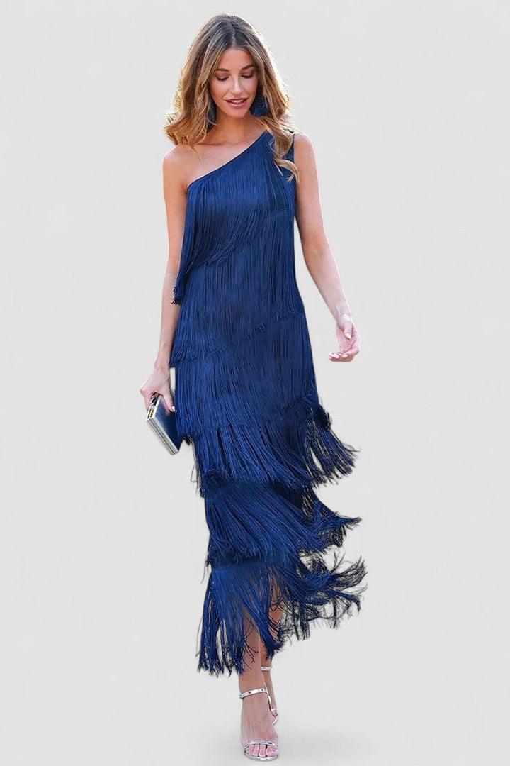 Dalia – Rochie de Damă Elegantă cu Franjuri și Stil Modern