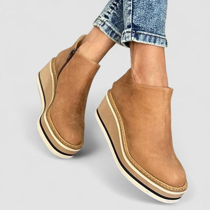 ZOE – Botine Casual de Damă cu Platformă din Piele Vegană