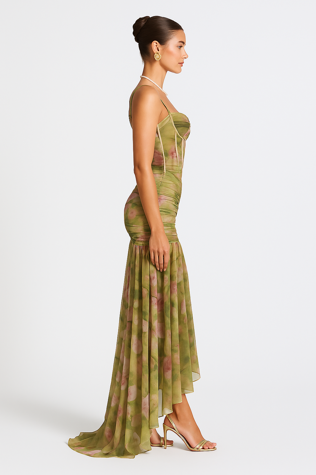 Cireya – Rochie Maxi de Damă cu Model Floral Elegant