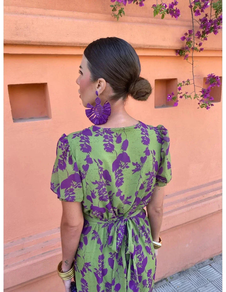 Antonia – Rochie Boho de Damă cu Mâneci Bufante și Croi Ajustat