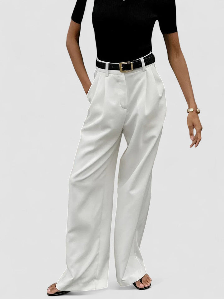 Pantaloni Casual cu Talie Înaltă