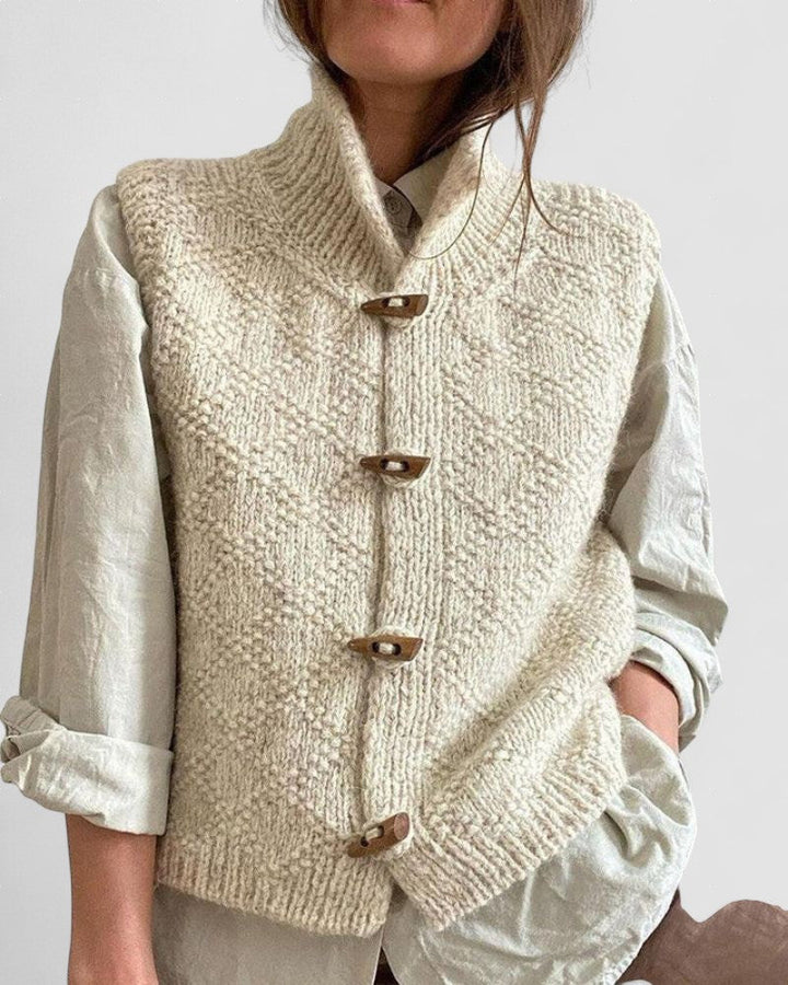 Camila - Vestă tricotată sofisticată fără mâneci