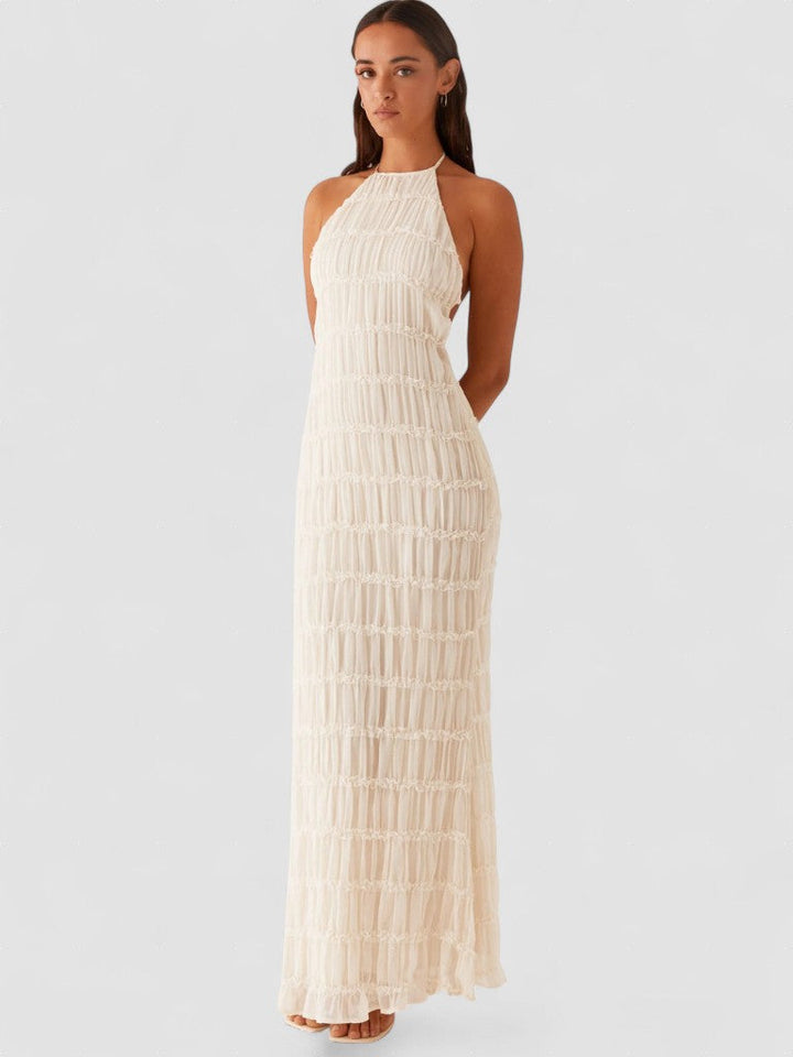 Cyara – Rochie de Damă Maxi Neagră Elegantă Halter